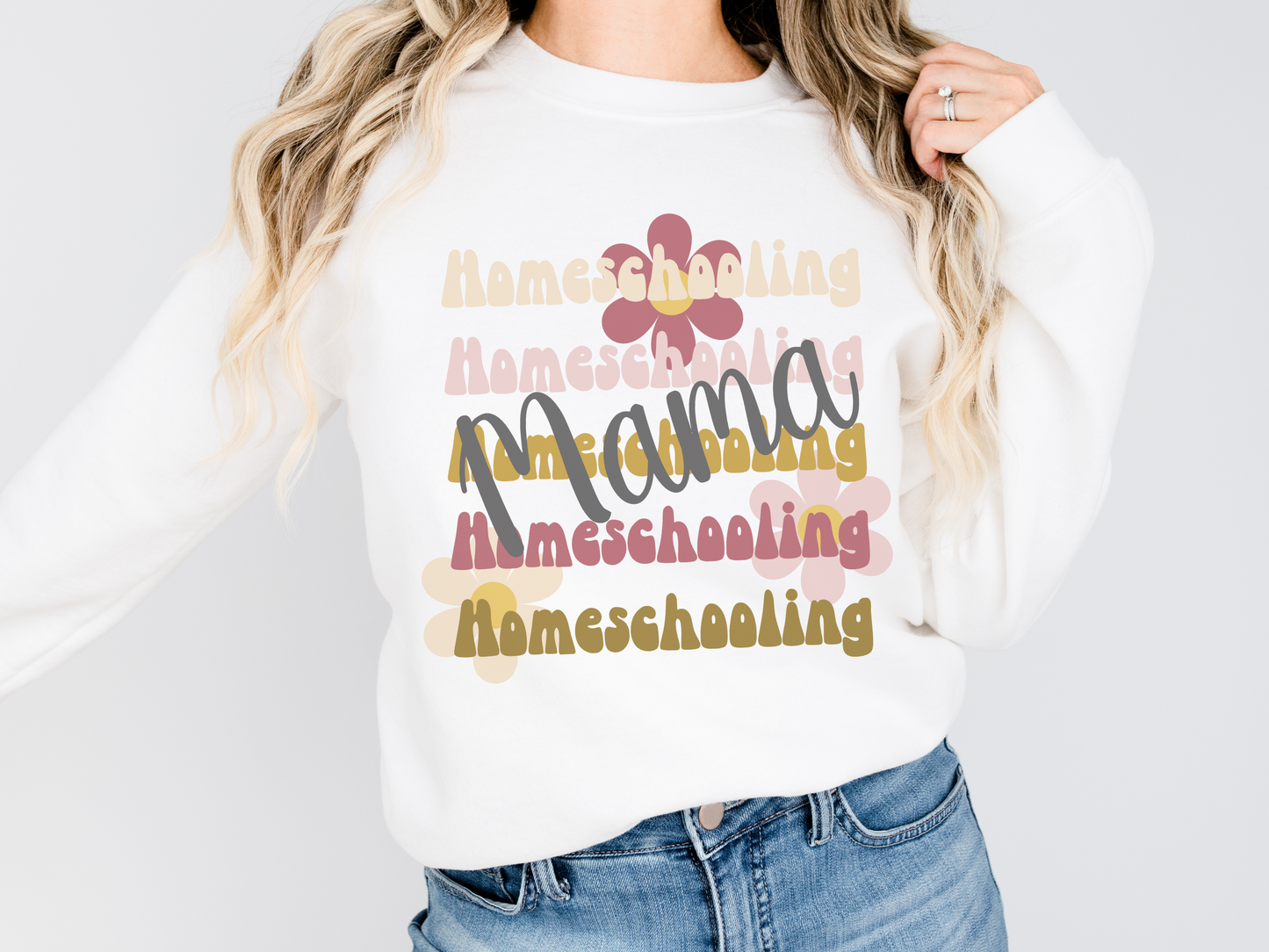 Homeschool Shirt | Retro "Homeschooling Mama" Sweatshirt