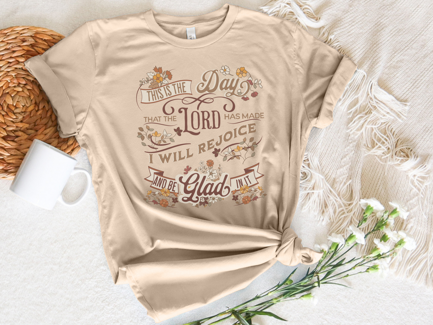 Christian Shirt | "This Is The Day That The Lord Has Made" tee-tan